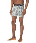 POLO RALPH LAUREN 3-Pack 4D-Flex Cool Microfiber Boxer Briefs Polo Black/Combat Grey/Stone Mountain Print SM