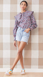 AGOLDE Women's Parker Long Shorts, Swapmeet, Blue, 29