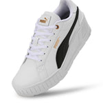 PUMA Women's Karmen Wedge Sneaker 6.5 Puma White-puma Black-gold