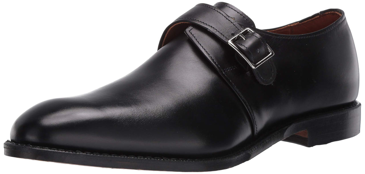 Allen Edmonds Mens Plymouth Black Monk Straps 7.5 E