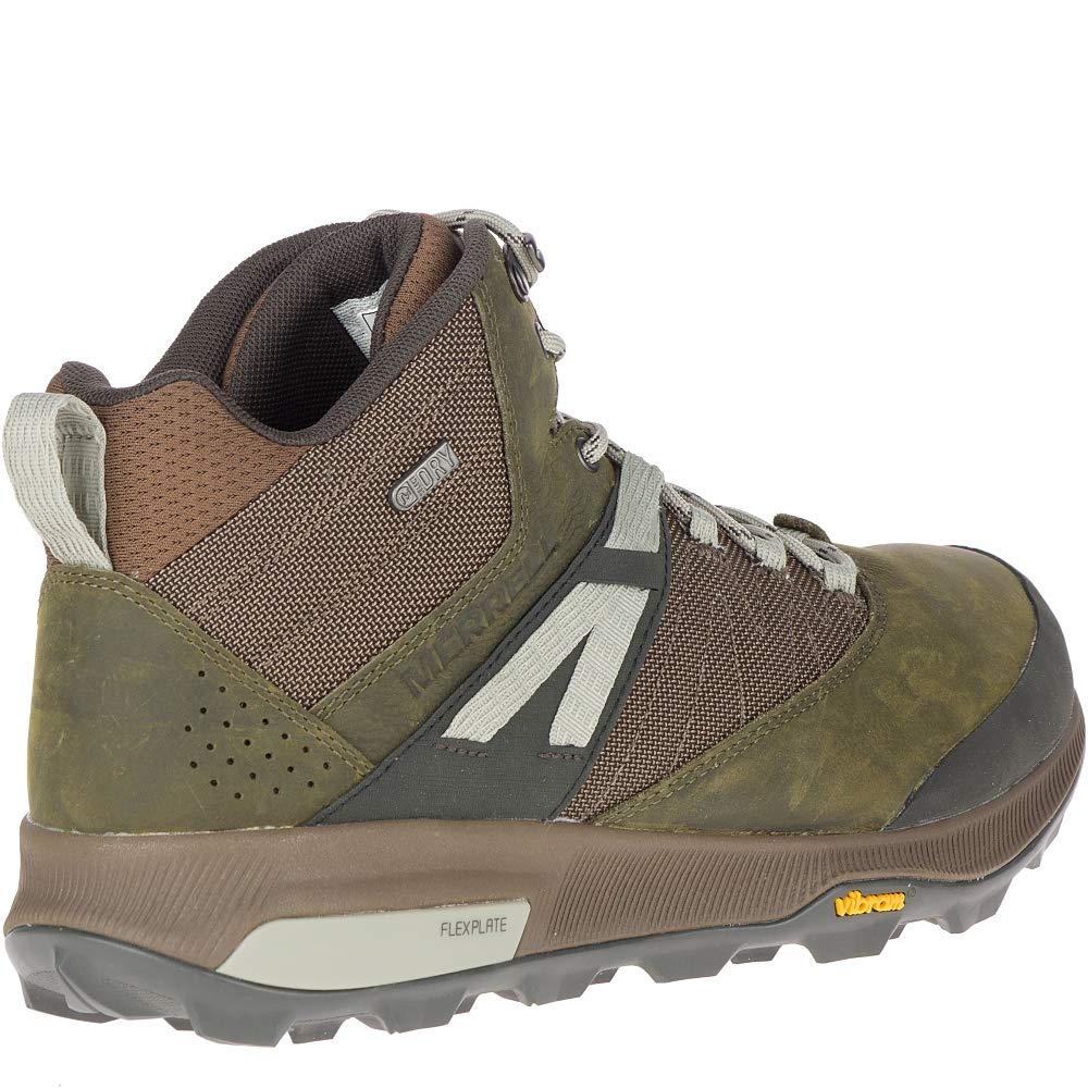 Merrell mens Zion Mid Waterproof Hiking Boot, Dark Olive, 7 M US