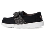 HEYDUDE Girls Wendy Bow Essentials (Toddler) Black 6 Medium