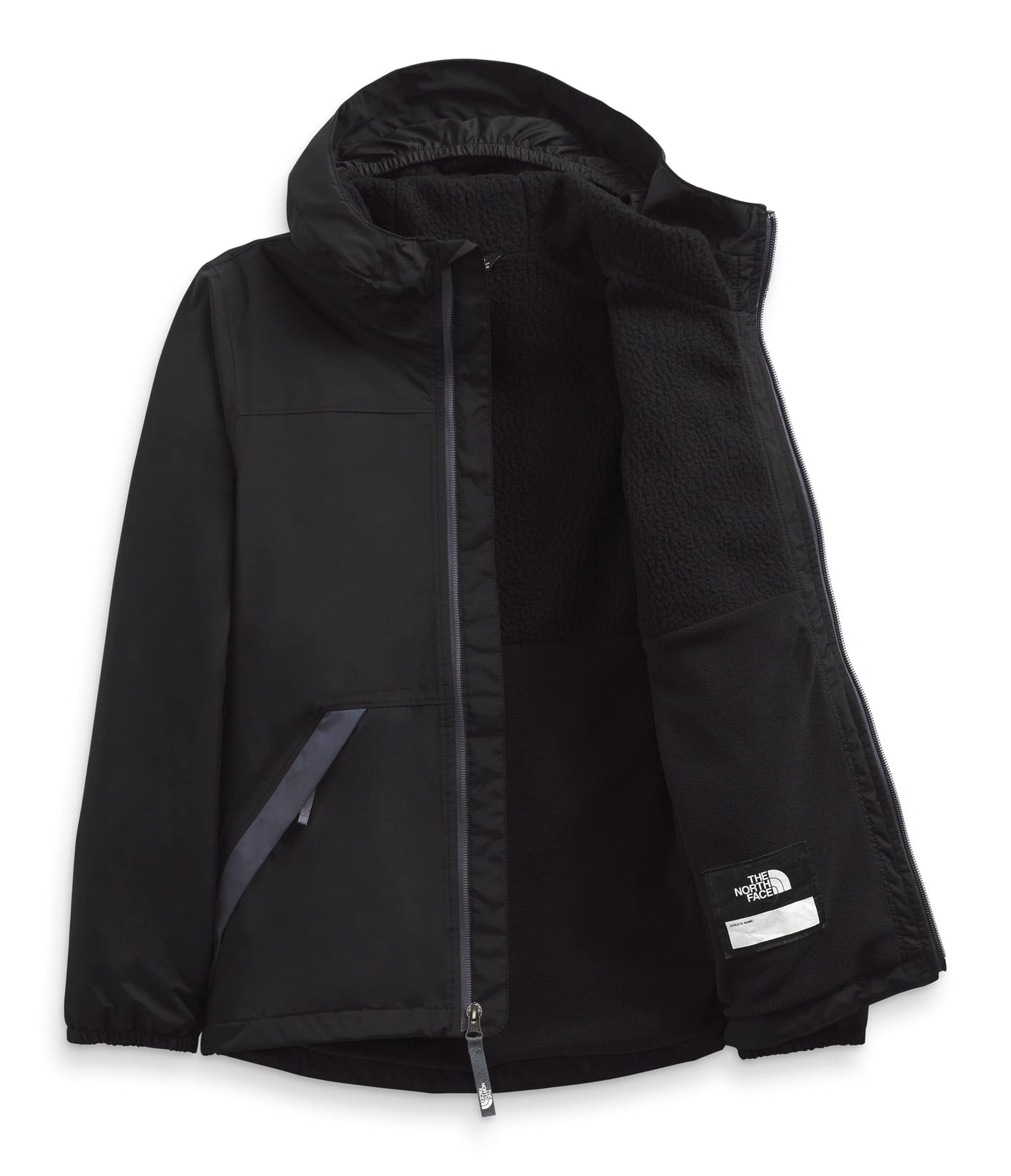 THE NORTH FACE Girls' Warm Storm Waterproof Rain Jacket, TNF Black, Large