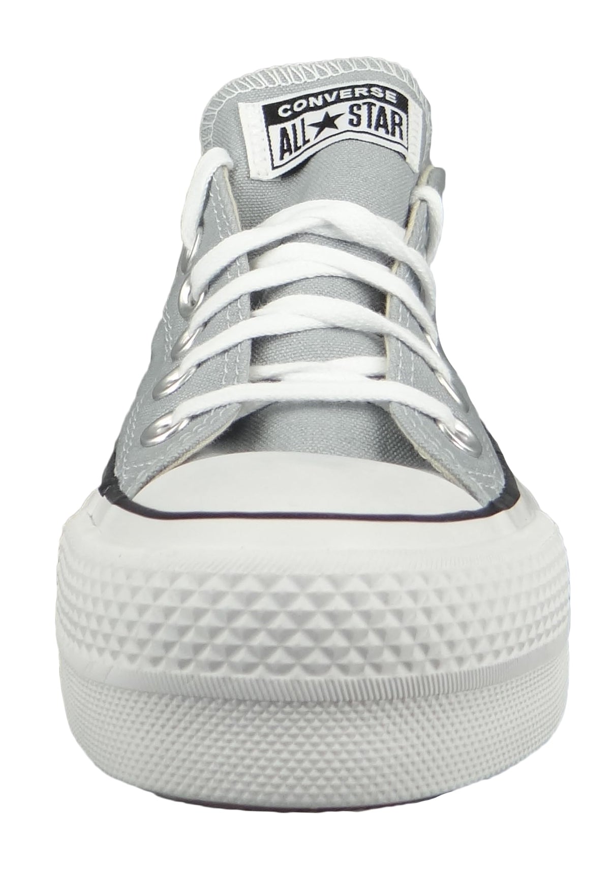 Converse Women's Seasonal Colour Platform Chuck Taylor All Star Low Top Wolf Grey/White/Black Womens 9