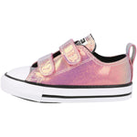Converse Baby Girl's Chuck Taylor® All Star® 2V Ox - Iridescent Glitter (Infant/Toddler) Magic Flamingo/Black/White 9 Toddler M