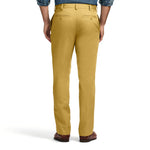 IZOD Men's American Chino Flat Front Slim Fit Pant, Khaki, 34W x 32L