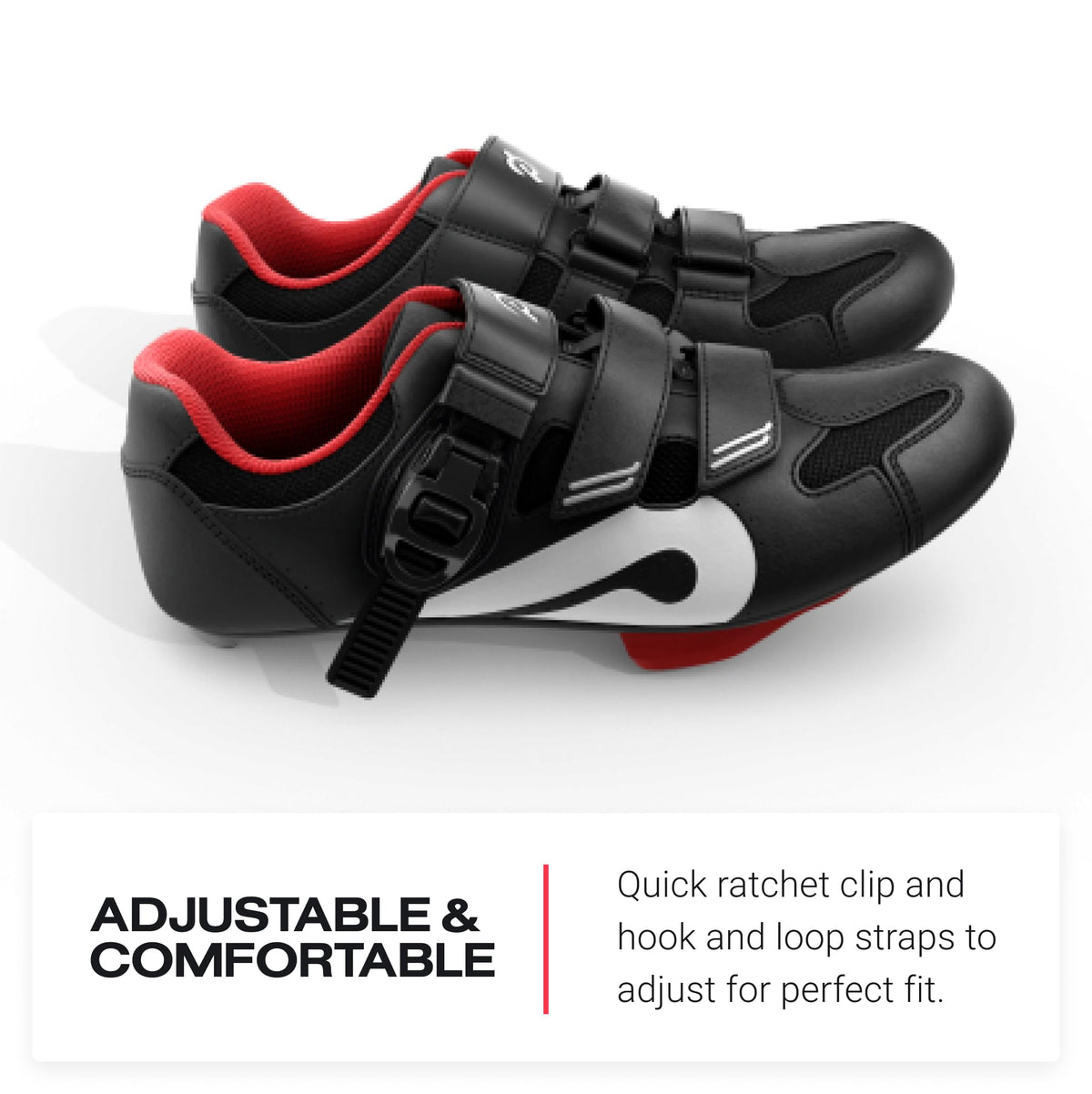 Peloton Cycling Shoes for Peloton Bike and Bike+ with Delta-Compatible Bike Cleats 15 Women/13 Men Black, Red