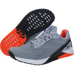 Reebok mens Nano X1 Cross Trainer, Cold Grey/Core Black/Orange Flare, 8 US