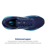 Brooks Men's Ghost 15 Running Shoe - Navy/Blue/Green - 15 Medium