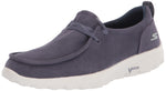 Skechers Women's GO Walk 2-Canvas MOC Toe Sneaker, Navy, 10.5