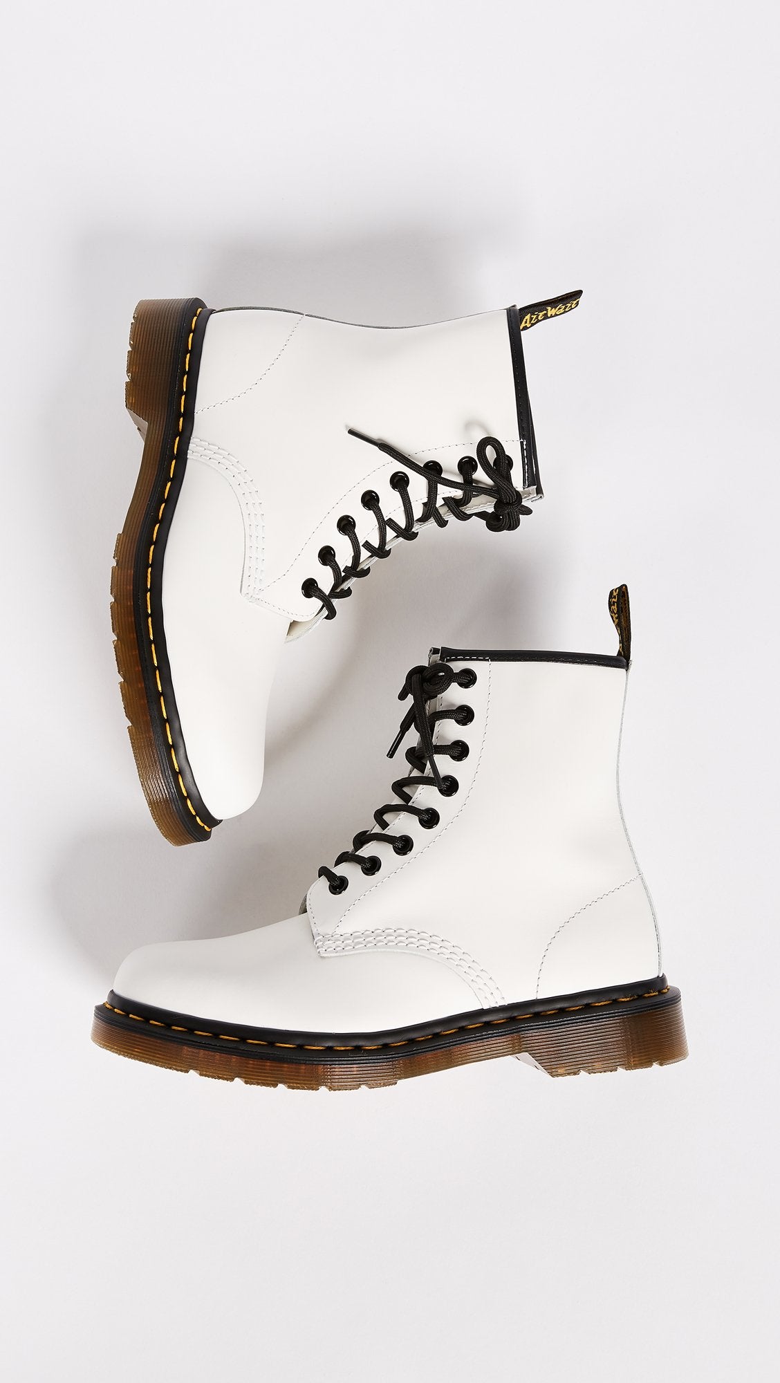 Dr Martens Women's 1460 Smooth Leather 8 Eye Boot, White, 11