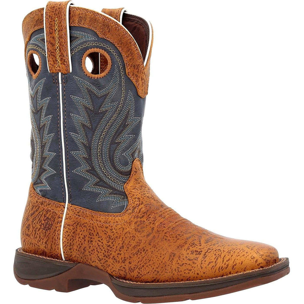 Durango Rustic Tan Navy Western Boot Size 7.5(M)