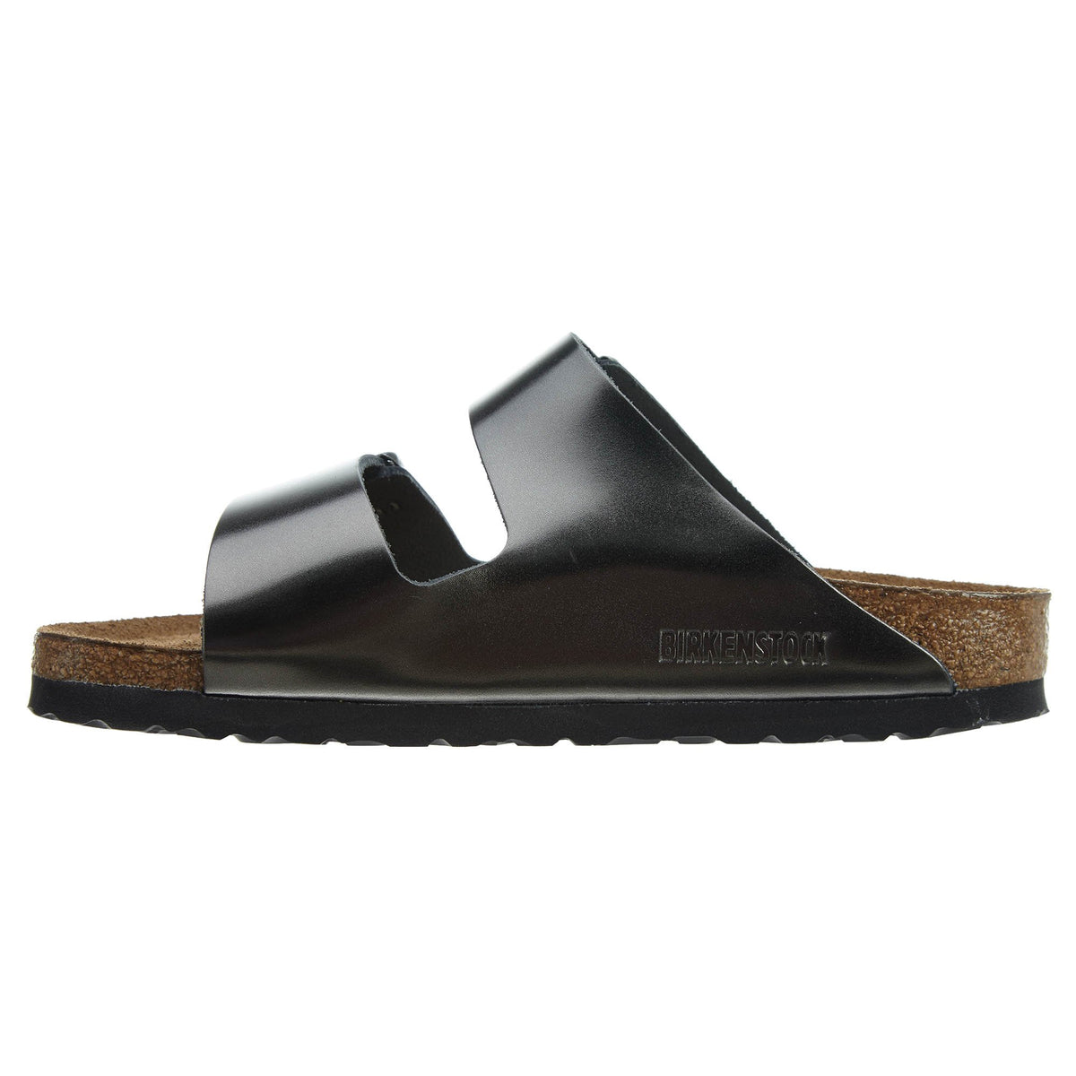 Birkenstock Women's Arizona Soft Footbed Sandals, Metallic Anthracite, 9-9.5 Narrow