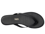 TKEES The Boyfriend - Sandals for Women - Rubber Outsole - Leather Upper - Slip-on Sandal - Leather Lining Black 8 B - Medium
