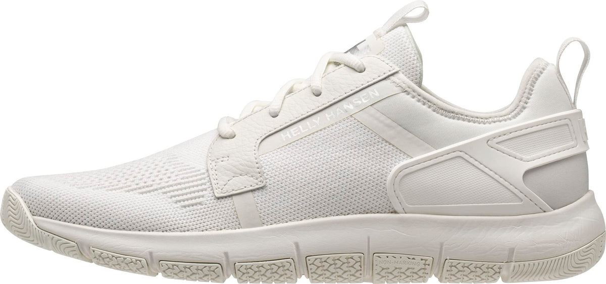 Helly-Hansen Men's Henley Lightweight Breathable Sailing Watersports Shoes, 001 White/Metallic Silver - 9