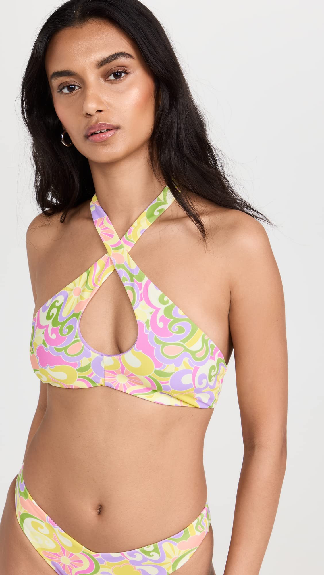 Beach Riot Women's Brandy Bikini Top X-Large Psychedelic Sunshine