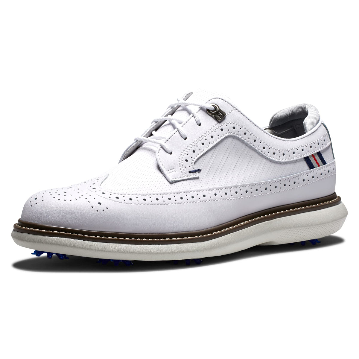 FootJoy Men's Traditions-Shield Tip Previous Season Style Golf Shoe, White/White/Grey, 9.5 X-Wide