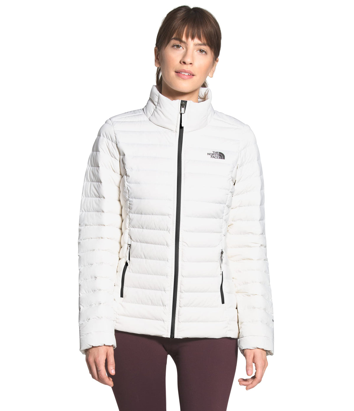 THE NORTH FACE Women's Stretch Down Jacket, TNF White, Medium