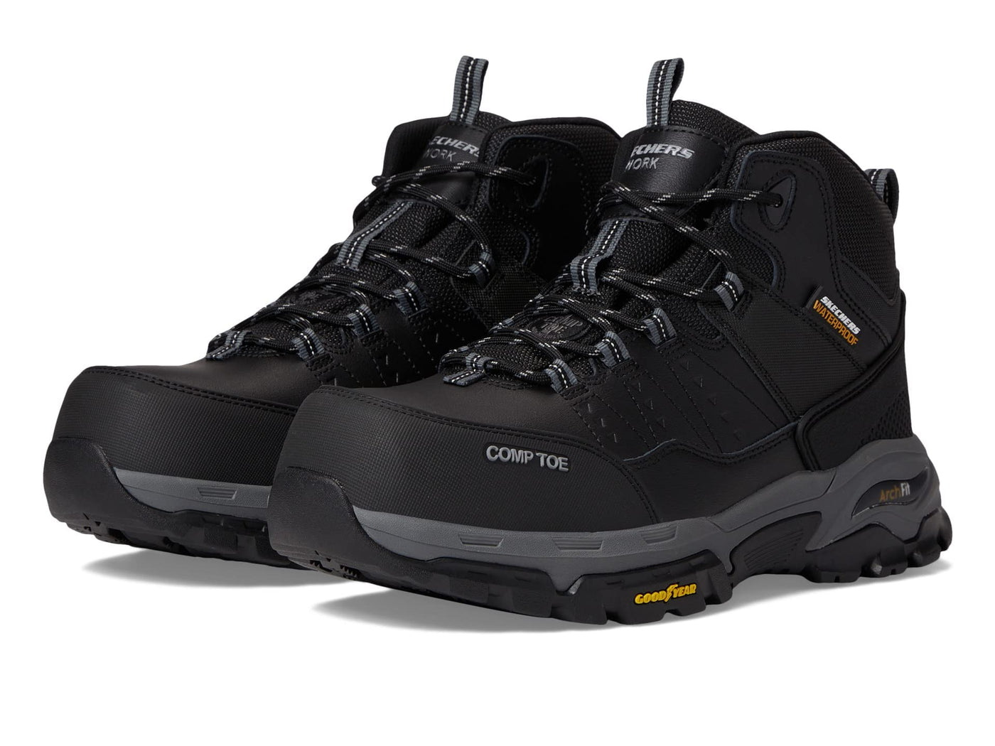 Skechers Arch Fit Tarver Comp Toe Black 12 D (M)