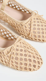 Loeffler Randall Women's Leonie Soft Ballet Flats, Natural, Tan, 9.5 Medium US