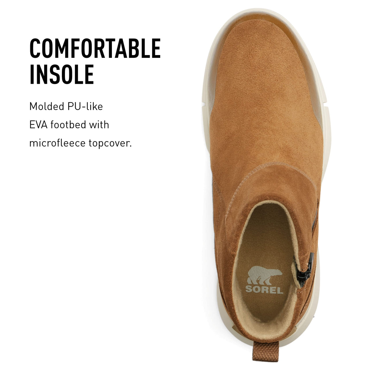 Sorel Women's Explorer II Bootie — Delta, Fawn — Waterproof Suede Winter Boots — Size 8