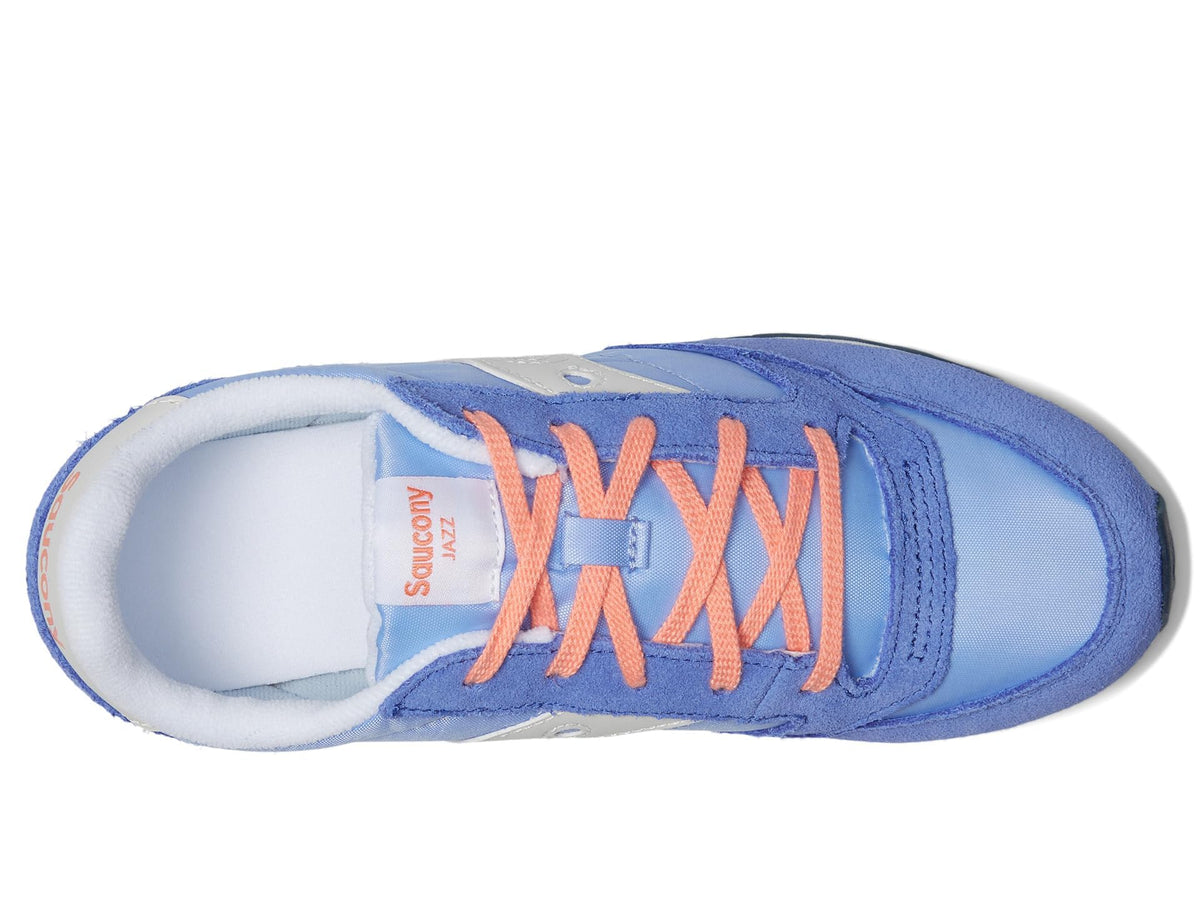 Saucony Jazz Original (Little Big Kid) Sneaker, Blue/Coral, 2 US Unisex