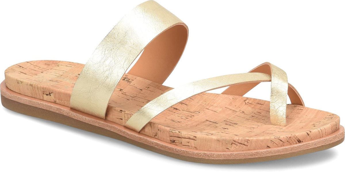 KORK-EASE Belinda Women's Flat Sandal, Light Gold (Platino), 7M US