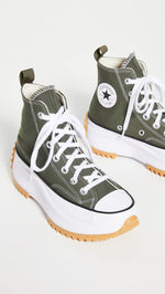 Converse Women's Run Star Hike Sneakers, Cargo Khaki/White/Black, 11.5 Medium US