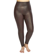 SPANX Faux Leather Leggings for Women Tummy Control Wine 1X - Regular 30