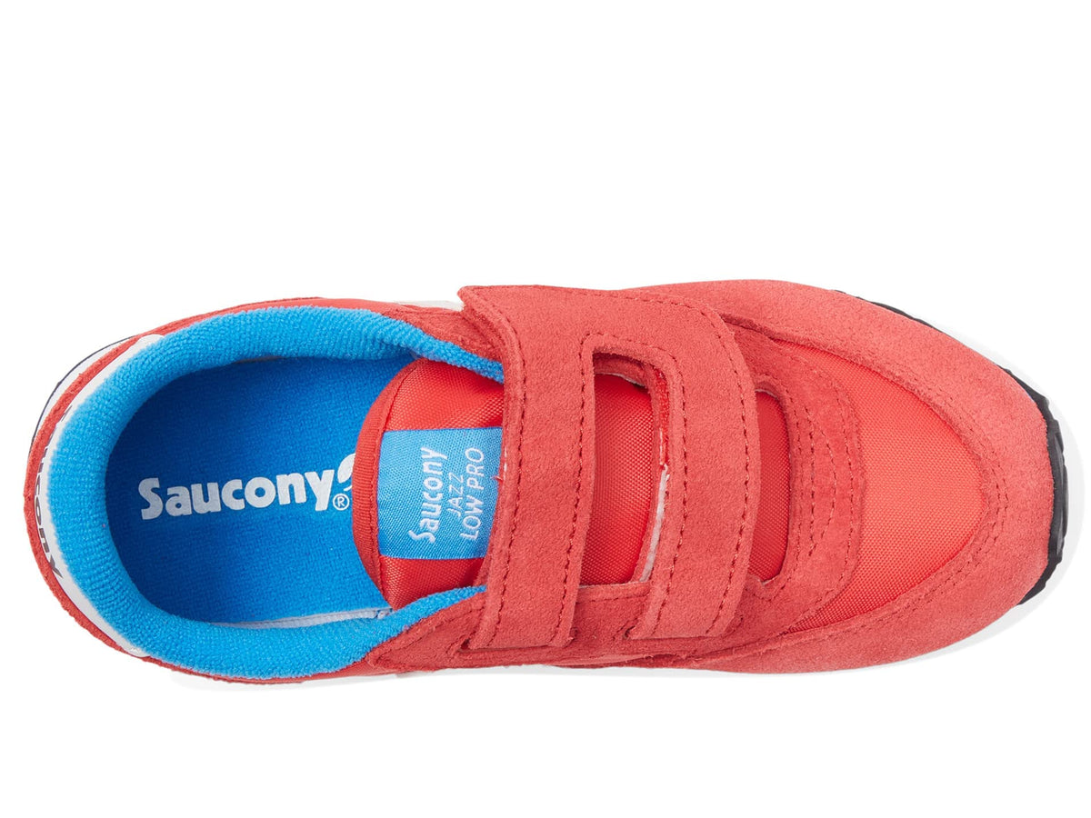 Saucony Jazz Hook & Loop Seasonals Sneaker, RED/Blue, 12 US Unisex Little Kid