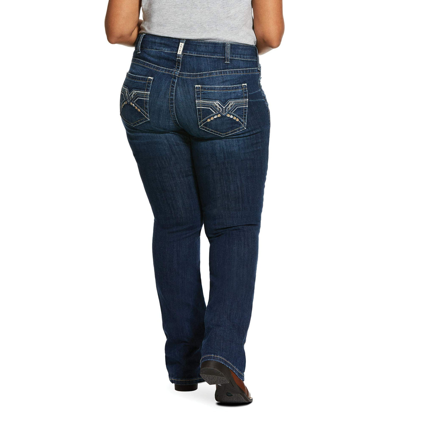 Ariat Women's R.e.a.l. Mid Rise Bootcut Jean 18 Plus Marine