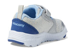 Saucony Wind FST Jr Sneaker, Silver/Blue/Pink, 8 US Unisex Little Kid