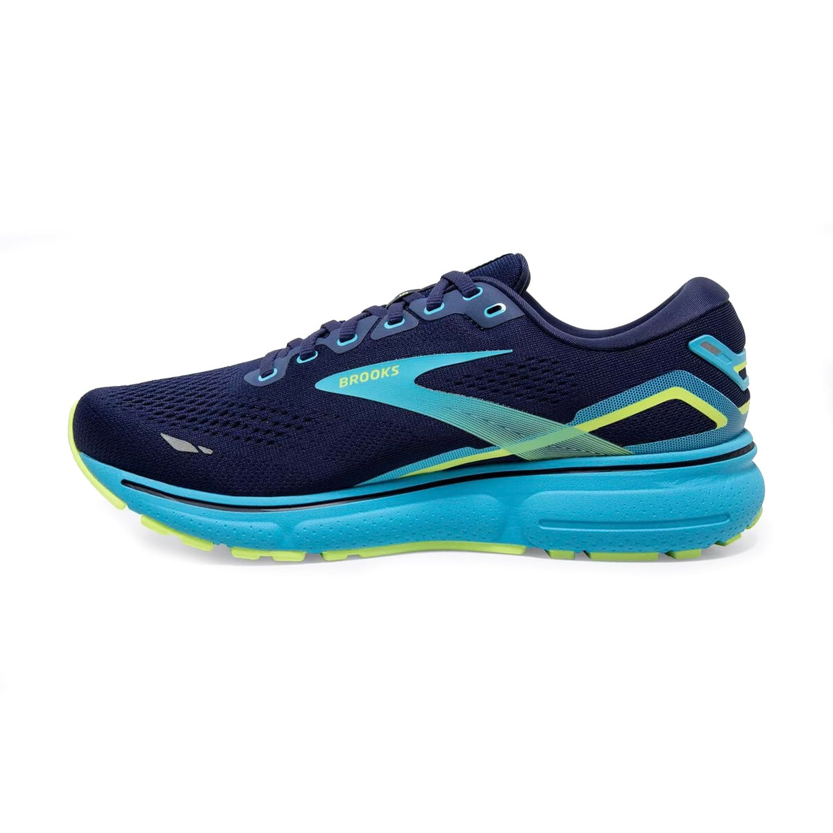 Brooks Men's Ghost 15 Running Shoe - Navy/Blue/Green - 15 Medium