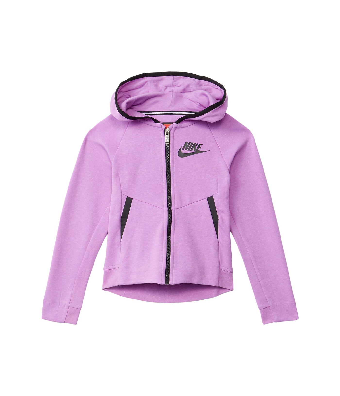 Nike Girl's Tech Fleece Zip-Up Hoodie (Little Kids) Rush Fuchsia 6X Little Kid