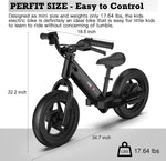 Hiboy BK1 Electric Bike for Kids Ages 3-5 Years Old, 24V 100W Electric Balance Bike with 12 inch Inflatable Tire and Adjustable Seat, Electric Motorcycle for Kids Boys & Girls (Black)