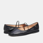 Coach Women's Emilia Metallic Leather Mary Jane Flat, Black, 9