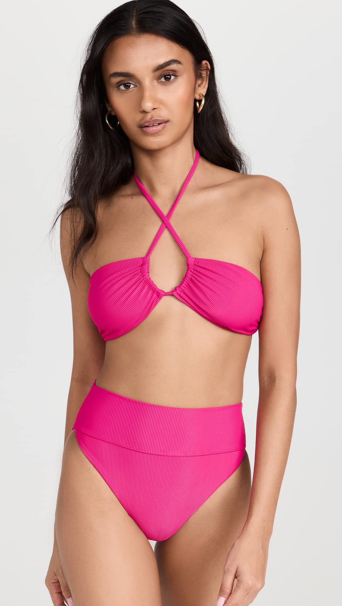 Beach Riot Women's Abby Bikini Top Large Bright Fuchsia