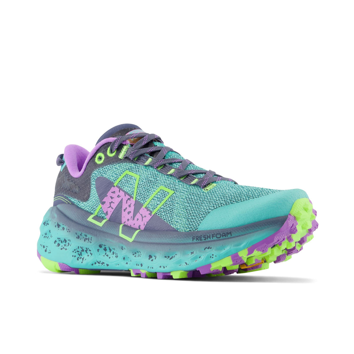 New Balance Women's Fresh Foam X More Trail v2, Cyber Jade/Electric Purple, 11 Medium