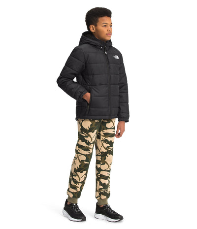 THE NORTH FACE Boys' Reversible Mount Chimbo Full Zip Hooded Jacket, TNF Black, X-Small