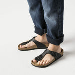Birkenstock Thong ''Gizeh Kids'' from Birko-Flor in Black 34.0 EU W