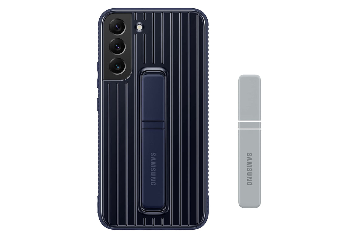 Samsung Electronics Galaxy S22+ Protective Standing Cover, High Protection Phone Case, 2 Detachable Kickstands, 2 Viewing Angles, US Version, Navy, (EF-RS906CNEGUS)
