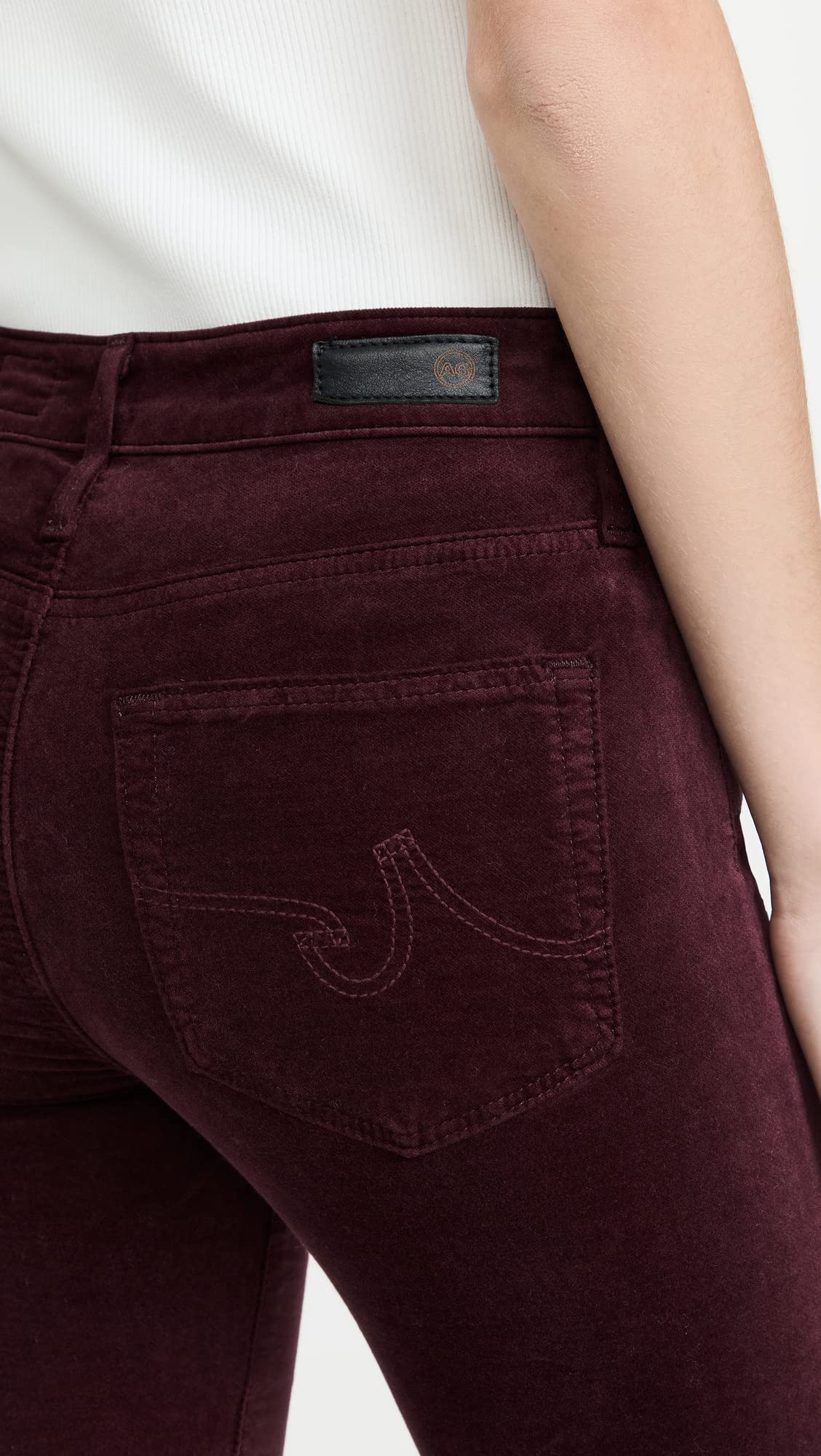 AG Adriano Goldschmied Women's Farrah High Rise Skinny Jeans 26 Regular Wine Bloom