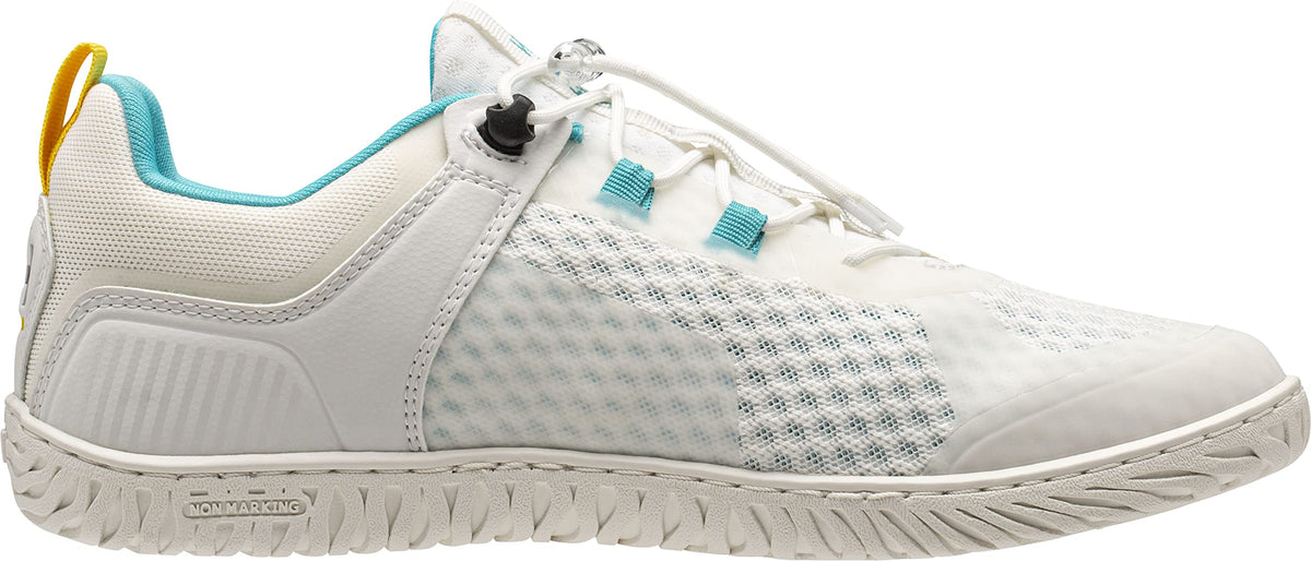 Helly-Hansen Womens HP Foil V2 Lightweight Breathable Sailing Watersports Shoes, 011 Off White/Scuba Blue, 8.5F