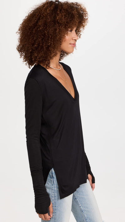 Free People Women's Fresh and Clean Top, Black, S