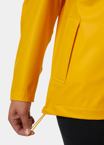 Helly Hansen Women's Moss Hooded Waterproof Windproof Raincoat, 344 Essential Yellow, Medium
