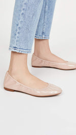 Tory Burch Women's Eddie Ballet Flats, Goan Sand, Pink, Tan, 9.5 Medium US