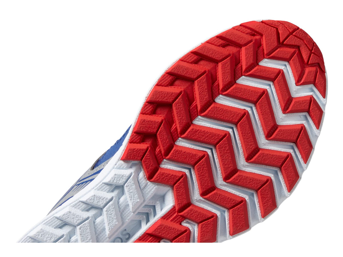 Saucony Cohesion 14 Lace to Toe Running Shoe, Navy/RED, 2.5 Wide US Unisex Big_Kid