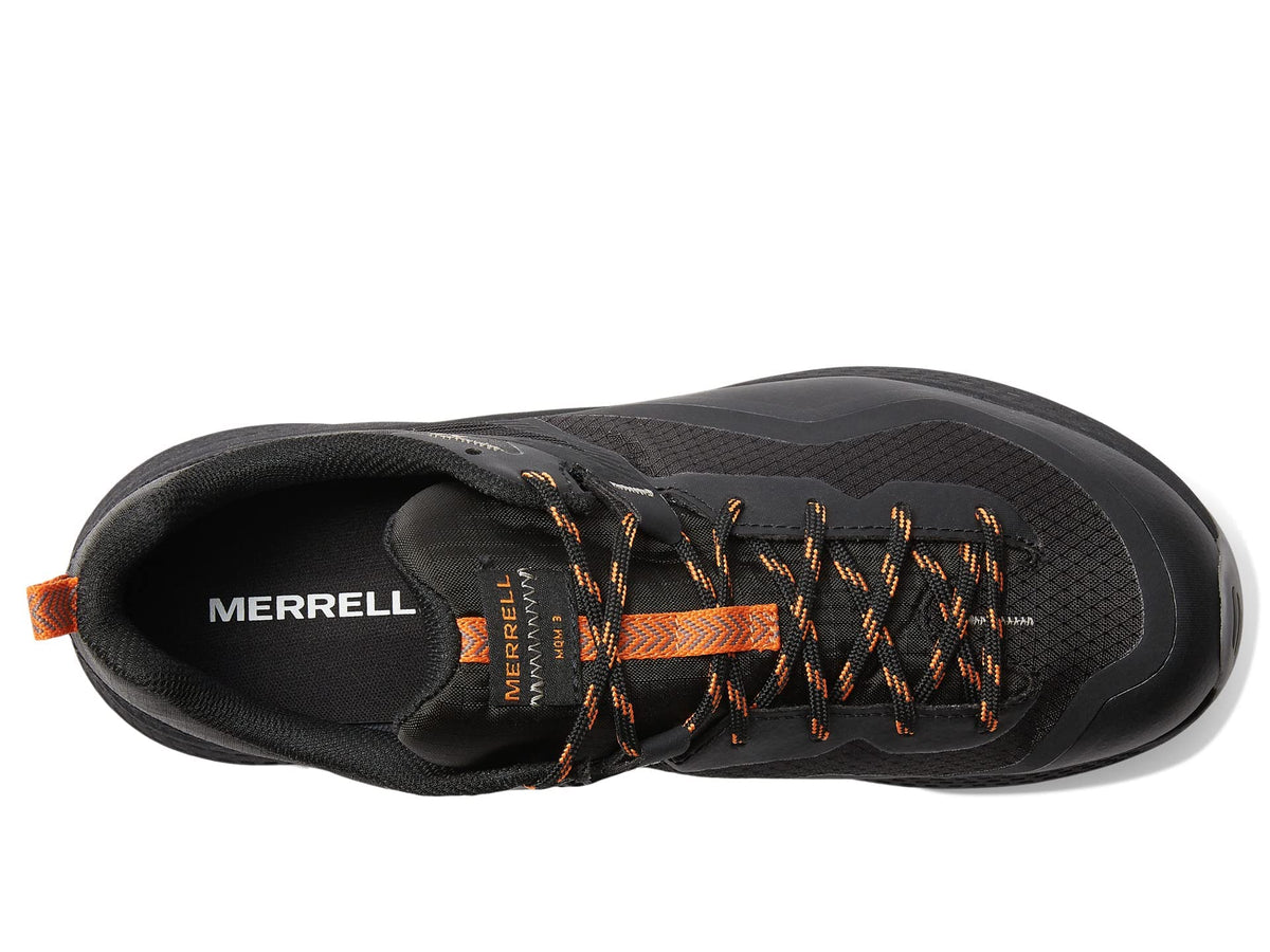 Merrell MQM 3 Gore-TEX Running Shoes for Men - Lace up Closure with Mesh Footbed, Practical and Stylish Runners Black/Exuberance 9.5 M