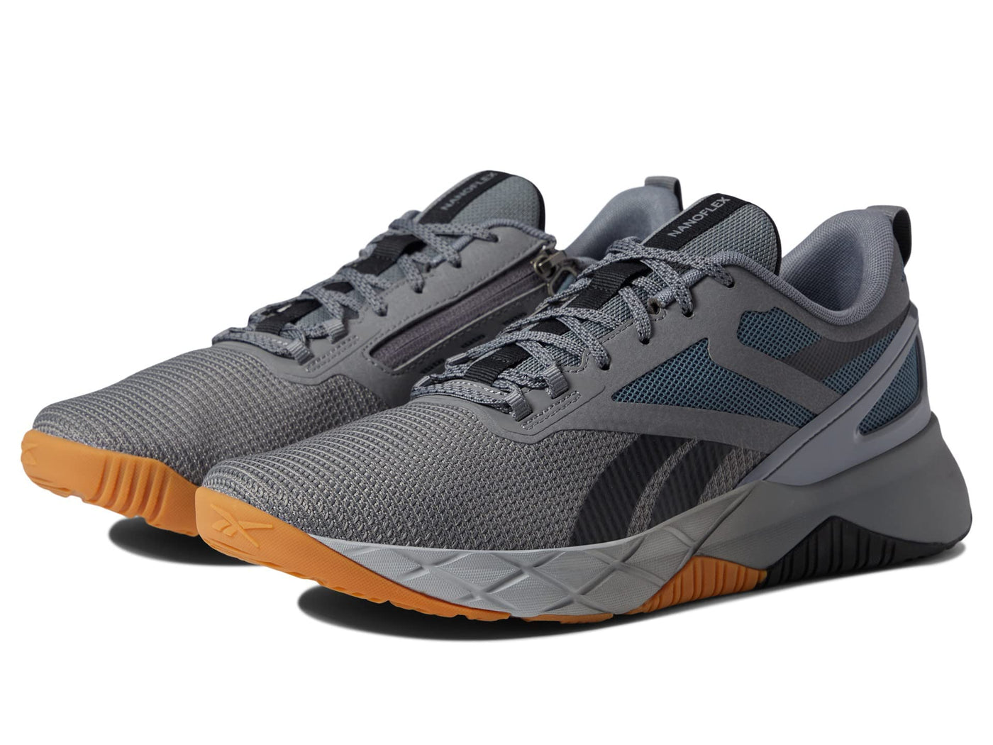 Reebok Nanoflex Parafit TR Pure Grey/Core Black/Reebok Rubber Gum Men's 7, Women's 8.5 Medium