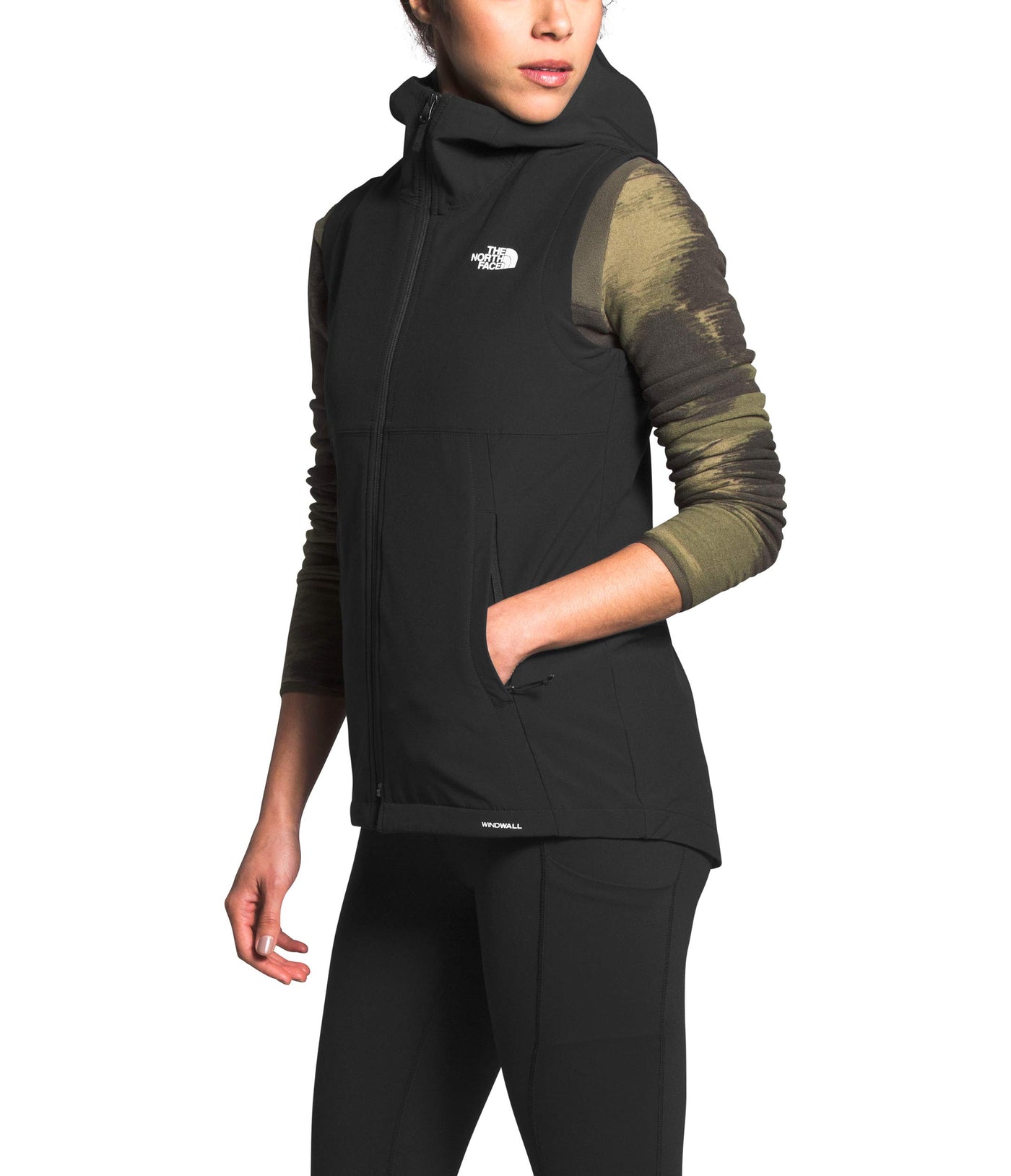 THE NORTH FACE Women's Shelbe Raschel Hooded Vest, TNF Black, X-Large